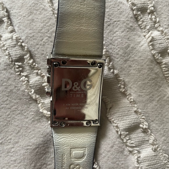 Authentic Dolce and Gabbana black leather watch with crystal face - Picture 2 of 4